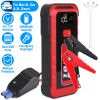 Car Jump Starter Booster 2500A Peak 25800mAh Battery Charger Power Bank with 4 Modes LED Flashlight for Up to 6.0L Gas or 3.0L Diesel Engine Car