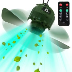 Portable Camping Ceiling LED Fan 10400mAh USB Battery Powered Hanging Tent Lantern Fan Power Bank with 3 Fan Speed 3 Light Brightness Smart Timer Disp