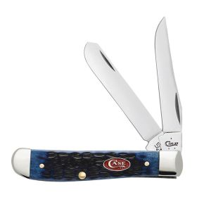 Case Knives Navy Blue Bone Rogers Jig Mini Trapper Folding Pocket Knife