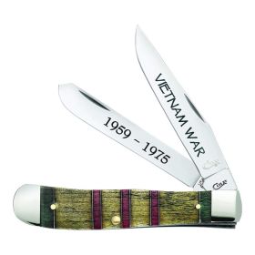 Case Knives Vietnam War Gift Set - Embellished Smooth Natural Bone Trapper