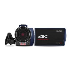 MINOLTA (R) 4K ULTRA HD IR NIGHT VISION CAMCORDER 16X ZOOM BLU