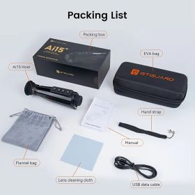 GTGUARD AI15 Thermal Imaging Monocular - 384×288 HD AMOLED Display with 8X Zoom & WiFi Streaming for Hunting/Surveillance