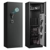 VEVOR 8-10 Gun Safe, Long Gun Cabinet for Rifles and Pistols, Quick Access Fireproof Rifle Safe with 3 Pistol Pockets and Adjustable Racks