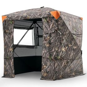 Portable Hunting Blind See Through Ground Deer Blinds 4-5 Person Carrying Bag