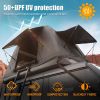 Portable Amphibious Inflatable Tent For Camping Foldable Offroad Roof Top Tent Floating Tent (With Ladder, Black)