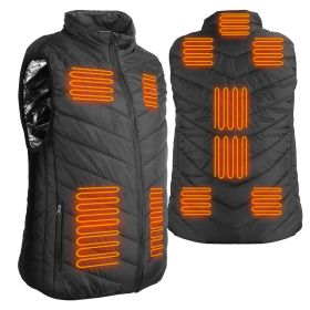 Heated Vest Electric USB Jacket Men Women Heating Coat Thermal Body Warmer Wear with 3 Temperature Levels (Option: 2XL)