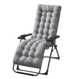 66.92x22.04in Thickened Chaise Lounger Cushion Recliner Rocking Chair Sofa Mat Deck Chair Cushion (Option: Pro_Grey)