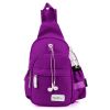 Unisex Sling Backpack Nylon Chest Shoulder Crossbody Bag Travel Sports Cycle Knapsack