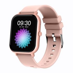 ZL54CJ Square Smartwatch Women BT Call Heart Rate Sport Mode Fitness Tracker Waterproof Smart Watch Men For IOS Android (Option: Pink)