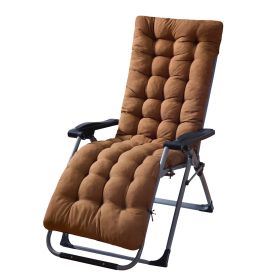 67x22in Chaise Lounger Cushion Recliner Rocking Chair Sofa Mat Deck Chair Cushion (Option: Coffee)