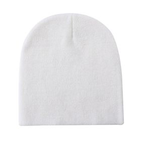Short Knit Beanie (Option: White)