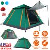 4-5 Person Camping Tent Outdoor Foldable Waterproof Tent with 2 Mosquito Nets Windows Carrying Bag for Hiking Climbing Adventure Fishing