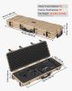 VEVOR Hard Rifle Case, Lockable Rifle Case with Pre-cut Foams, 40 in Gun Storage with Wheels