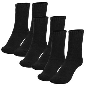 3 Pairs Men Warm Wool Socks Soft Cozy Winter Thermal Socks For Men Thick Heat-Trapping Moisture Wicking Socks Indoor Outdoor (Option: Black)