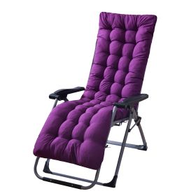 66.92x22.04in Thickened Chaise Lounger Cushion Recliner Rocking Chair Sofa Mat Deck Chair Cushion (Option: Pro_Purple)